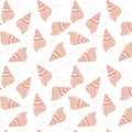 Summer cute seamless seashell patterns